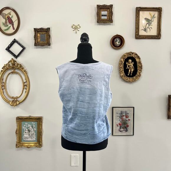 Vintage Y2K Harley-Davidson Blue Marble Tank Top biker size XL - Picture 3 of 5